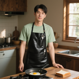 Chất lượng cao đa năng PU da Nấu Ăn Tạp dề cá nhân tên dài thợ cắt tóc nhà bếp Tạp dề bartender làm việc tạp dề - Product Image 1