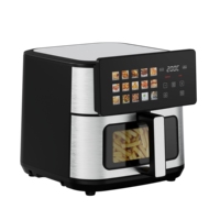 Friteuse à air numérique intelligente Longbank 10L grande capacité 15-en-1 avec écran tactile et fenêtre de visualisation, cuisson sans huile