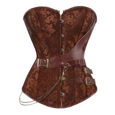 Sexy Red Gothic corse da Corset dây kéo steampunk corselet eo huấn luyện viên da chắp vá sexy Bustier overbust Corset Tops