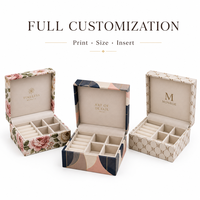 Ensemble de boîtes cadeaux en papier estampées à chaud personnalisées, impression dorée de luxe avec couvercles assortis pour l'artisanat et les cadeaux