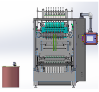 Machine d'emballage automatique multi-lignes haute productivité pour liquides alimentaires, avec remplissage et scellage de sachets/films/feuilles, dotée de PLC et de moteur