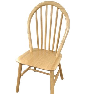 Chaises de salle à manger modernes de luxe en bois massif avec dossier incurvé pour hôtel et usage domestique - Product Image 1
