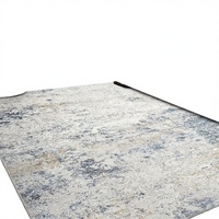 Area Rug 8x10 Abstract Large Soft Indoor Washable Polyester Machine Made Neutral Modern Low Pile Farmhouse Beige Blue Living