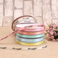 Emballage cadeau en matériau de bouquet uni de 1cm avec un ruban de rose unique Ruban de fleurs
