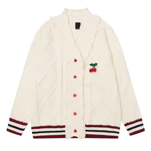 Pull-over tricoté décontracté en <span class=keywords><strong>laine</strong></span>/cachemire personnalisé à col rond avec motif géométrique <span class=keywords><strong>et</strong></span> ceinture décorative – Collection Automne - Product Image 5