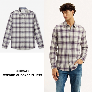 Camisa Oxford a Cuadros de Algodón para Hombre, Corte Slim Fit, Informal y Formal, Manga Larga, Calidad de Exportación, Proveedor Mayorista - Product Image 1