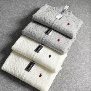 <span class=keywords><strong>Felpa</strong></span> Ralf RL per <span class=keywords><strong>Polo</strong></span> Retro a Maniche Lunghe con Colletto Rovesciato, 100% Cotone, Mezza Zip, Stile Americano Ampio per Uomo Laur - Product Image 3