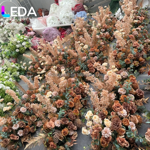 LEDA Customized Wedding Autumn Floral Artificial Flower Runner Burnt Orange Fall Arch Arrangement Wedding Flower Arch For Party - Product Image 6