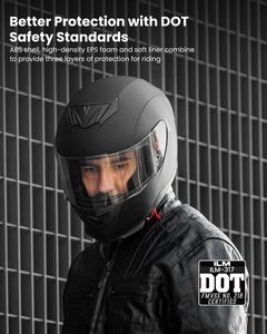 Casque de <span class=keywords><strong>moto</strong></span> intégral ILM neuf à <span class=keywords><strong>prix</strong></span> <span class=keywords><strong>d</strong></span>'usine, à <span class=keywords><strong>d</strong></span>égagement rapide, certifié DOT, coque ABS pour motocross et <span class=keywords><strong>moto</strong></span> de route, modèle 317, toutes versions - Product Image 2