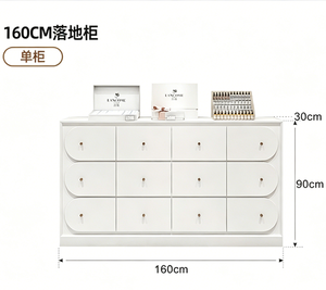 ตู้โชว์สีขาวสไตล์นอร์ดิกสำหรับร้านทำเล็บ ขายตรงจากโรงงาน พร้อมลิ้นชักเก็บของสำหรับยาทาเล็บ เฟอร์นิเจอร์ร้านเสริมสวย - Product Image 6