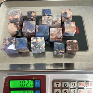 Bán Buôn Chất Lượng Cao Màu Xanh Hoa Agate Cube Chữa Bệnh Tinh Thể Thạch Anh Thủ Công Cho Trang Trí - Product Image 5