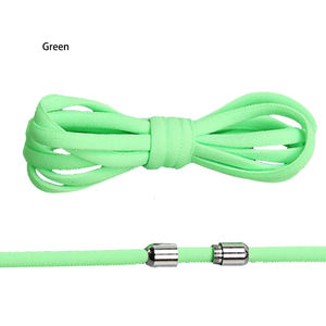 맞춤 제작 105cm 원형 신발끈 금속 버클 잠금 무타이 엘라스틱 타이 프리 스니커 신발끈 - Product Image 3