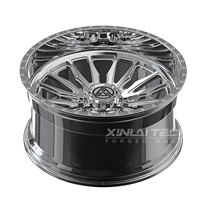 Nouvelles jantes XINLAI personnalisées en alliage d'aluminium forgé monobloc, chromées polies, à déport profond, 20-24 pouces, 6x139.7