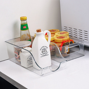 Transparent Storage <b>Box</b> Rectangle Stackable Food Grade <b>Plastic</b> Fridge Organizer Freshness Preservation For Fruit And Vegetables - Product Image 2