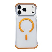Coque de téléphone magnétique transparente sans bordure effet mat pour iPhone 17 Air 16 15 Plus 14 Pro Max, sensation PC, dos givré