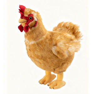 Peluche courte en forme de coq, coussin de confort, coussin de dessin animé, petit poulet, poupée de Noël, pour les jeunes, 100% fibre de polyester - Product Image 5