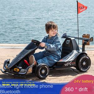 รถคาร์ทไฟฟ้าสำหรับเด็กแบบใหม่ รถดริฟท์สี่ล้อ ควบคุมด้วยรีโมท ชาร์จไฟได้ ผลิตจากพลาสติก พร้อมแบตเตอรี่ 24V สามารถนั่งได้ - Product Image 4