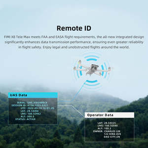 Drone commercial JHD FIMI X8, zoom <span class=keywords><strong>hybride</strong></span> 30x, <span class=keywords><strong>4K</strong></span> <span class=keywords><strong>60fps</strong></span>, cardan 3 axes, GPS, IA, super caméra grand angle de nuit, moteur sans balais - Product Image 5