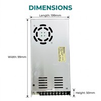 Fuente de Alimentación Conmutada de 350W 48V, Sin Ventilador, PFC Activo, Diseño Anti-reflujo, Convertidor AC/DC, Alta Eficiencia, Carga Dinámica Única