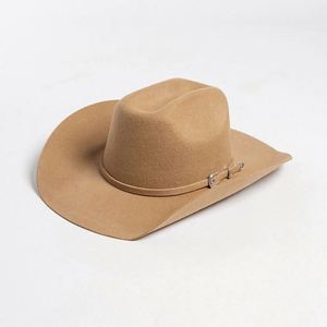 OEM Manufacturer Custom Unisex Chapeau Classic Hat Western Vintage 100% Wool Cowboy Fedora Hats Wholesale Cattleman Cowboy Hat - Product Image 3