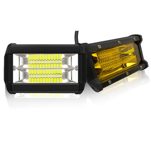 Accessoires de voiture lumières led pour voitures 72w ampoules de travail led blanc/<span class=keywords><strong>jaune</strong></span> lumineux led antibrouillard pour moto led feux tout-terrain - Product Image 1