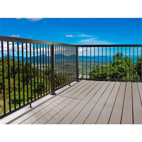 Rampe de terrasse moderne en aluminium thermolaqué du Guangdong, balustre vertical à hauteur personnalisée, garde-corps de sécurité pour terrasse surélevée