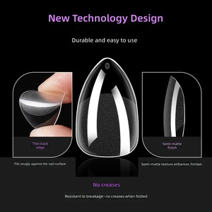 <span class=keywords><strong>Uñas</strong></span> Postizas Transparentes <span class=keywords><strong>de</strong></span> Estilo Semi-Mate, 504 Piezas por Caja, Forma Trapezoidal, Estilo Almendra, <span class=keywords><strong>Uñas</strong></span> a Presión - Product Image 3