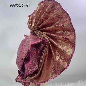 Turban nigérian Aso Oke, designs de mariage 2025, Gele perlé automatique pour femmes et dames africaines élégantes, tenue de soirée - Product Image 6