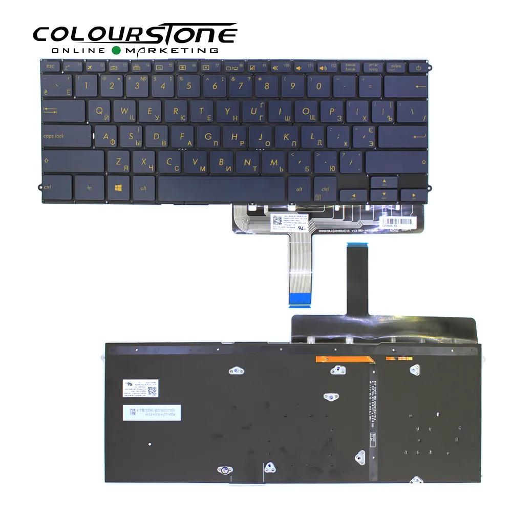 New arrival laptop computer parts Russian laptop keyboard whole sale for ASUS U490