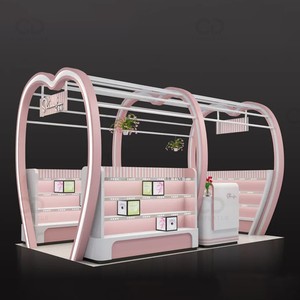 Vẻ đẹp sang trọng mỹ phẩm kiosk thiết kế mỹ phẩm-cửa hàng-Nội Thất-Thiết kế-Ý tưởng trang điểm gỗ trưng bày trưng bày cho trung tâm mua sắm - Product Image 3