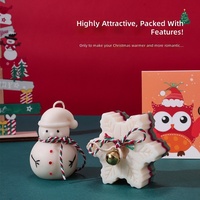 Neue Weihnachtliche Trendige Spielzeug-Ornamente Geschenke Grenzüberschreitende Dekoration Niedliche Schneemann-Elch-Schneeflocken-Aromatherapie Geformte Kerze