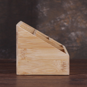 Bamboo <b>Storage</b> Box 10 Compartment Desktop Organizer Stationery Holder Multipurpose Creative Design - Product Image 3