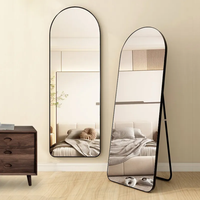 Miroir Pleine Longueur de Luxe en Gros, Design Moderne Arqué pour Décoration de Pièce, Direct Usine