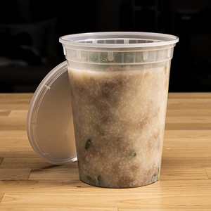 Tiya 32 oz Disposable Plastic <strong>Food</strong> Soup Cups <strong>Hot</strong> Soup Deli <strong>Containers</strong> PP Plastic Microwave Soup Deli <strong>Containers</strong> With Lid - Product Image 6