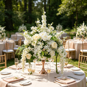 DKB Wholesale Realistic Artificial Silk <b>Flower</b> Ball Arrangements Centerpiece Wedding Table Decor Customizable Size - Product Image 1