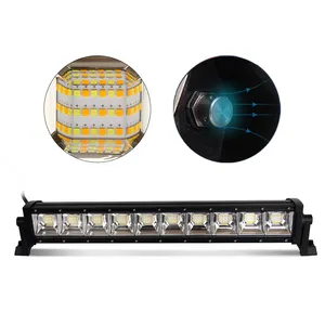 Waterproof IP68 Single Row Ledライトバー22 Inch Combo Beam White Amber Strobe Rigid Led Light Bar広く