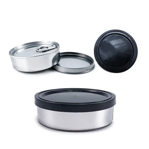 Latas <span class=keywords><strong>de</strong></span> Atún con Diseño, 3.5 y 7 Gramos, Latas Pressitin <span class=keywords><strong>de</strong></span> 73.3*24mm y 73.3*55mm, Tapa Transparente Desprendible, Cubierta Negra - Product Image 1