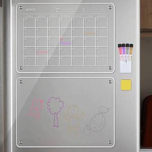 Hot Sales Weekly Monthly Planner Portable Reusable Clear Acrylic Sheet Whiteboard for Calendar Fridge Magnetic Dry <b>Erase</b> Board - Product Image 4