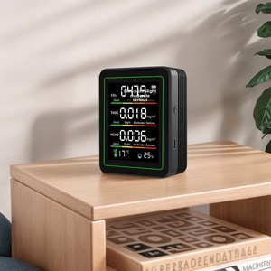 Monitor de Calidad del Aire Interior 5 en 1, Medidor de CO2, TVOC, HCHO, para Hogar y Oficina - Product Image 1