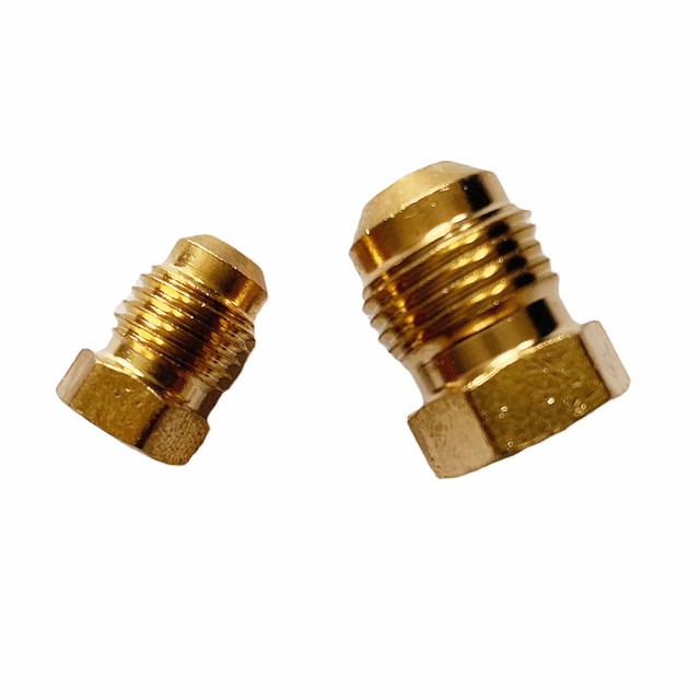 Good Quality Lead Free 1/4-3/4 Inch Industrial Flare Stop Plug Brass Pipe Fitting for Fluid Equipment System