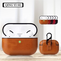 WOWCASE Casing Airpodes Pro Kulit, Casing Kulit Tekstur Kuda Gila Anti Jatuh 1 2 3 untuk Airpodes Pro