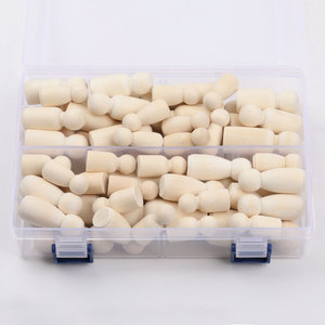 Figuras de marionetas de madera para manualidades, juego en caja de 55 piezas, suministros para manualidades para niños, proyectos de arte - Product Image 2