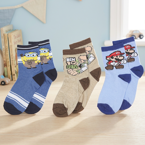 ถุงเท้าเด็กชายเชส วาเลว์แพ็ค 3 คู่ ผ้าฝ้าย 65% โพลีเอสเตอร์ 35% หลากสี - Product Image 3
