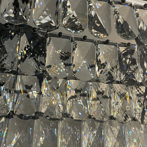 Elegant Long Tier <b>Crystal</b> Pendant Lamp Linear <b>Crystal</b> <b>Chandelier</b> For Modern Home Dining Area <b>Lighting</b> - Product Image 2