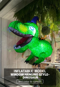 Halloween Inflatable khủng long sắp ra khỏi cửa sổ sống động T-REX thổi lên Inflatable cho trong nhà ngoài trời trang trí - Product Image 4