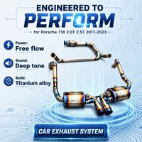 Maßgefertigtes Titan-Legierungs-Downpipe-Auspuffsystem mit Katalysator und Endschalldämpfer für Porsche 718 2.0T 2.5T 2017-2023 Komplettes Auspuffsystem