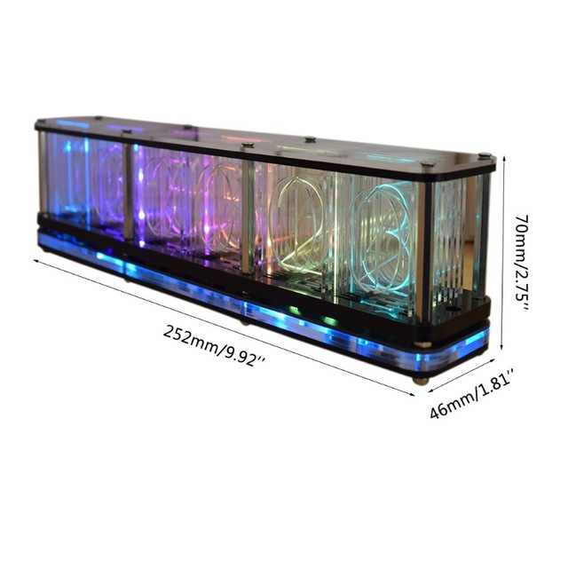 Hot Vintage Style Great Quality Nixie Clock Nixie Tube Clock Glow Hand Crafted Retro DIY Kit Glow Tube Clock for Sale