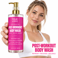 Ensemble de Soins Sportifs 5 Pièces Marque Privée : Gel Douche Pré-Entraînement, Lotion Nettoyante, Spray Anti-Chute Cheveux Bouclés, Masque