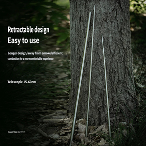 Outil <span class=keywords><strong>de</strong></span> camping pliable en acier inoxydable, tube souffleur extensible pour cuisson extérieure et allumage <span class=keywords><strong>de</strong></span> feu - Product Image 5