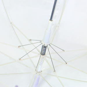 Parasol de voyage <span class=keywords><strong>transparent</strong></span> coloré en plastique moderne effet laser arc-en-ciel, résistant à la pluie et au vent, idéal pour les mariages - Product Image 2